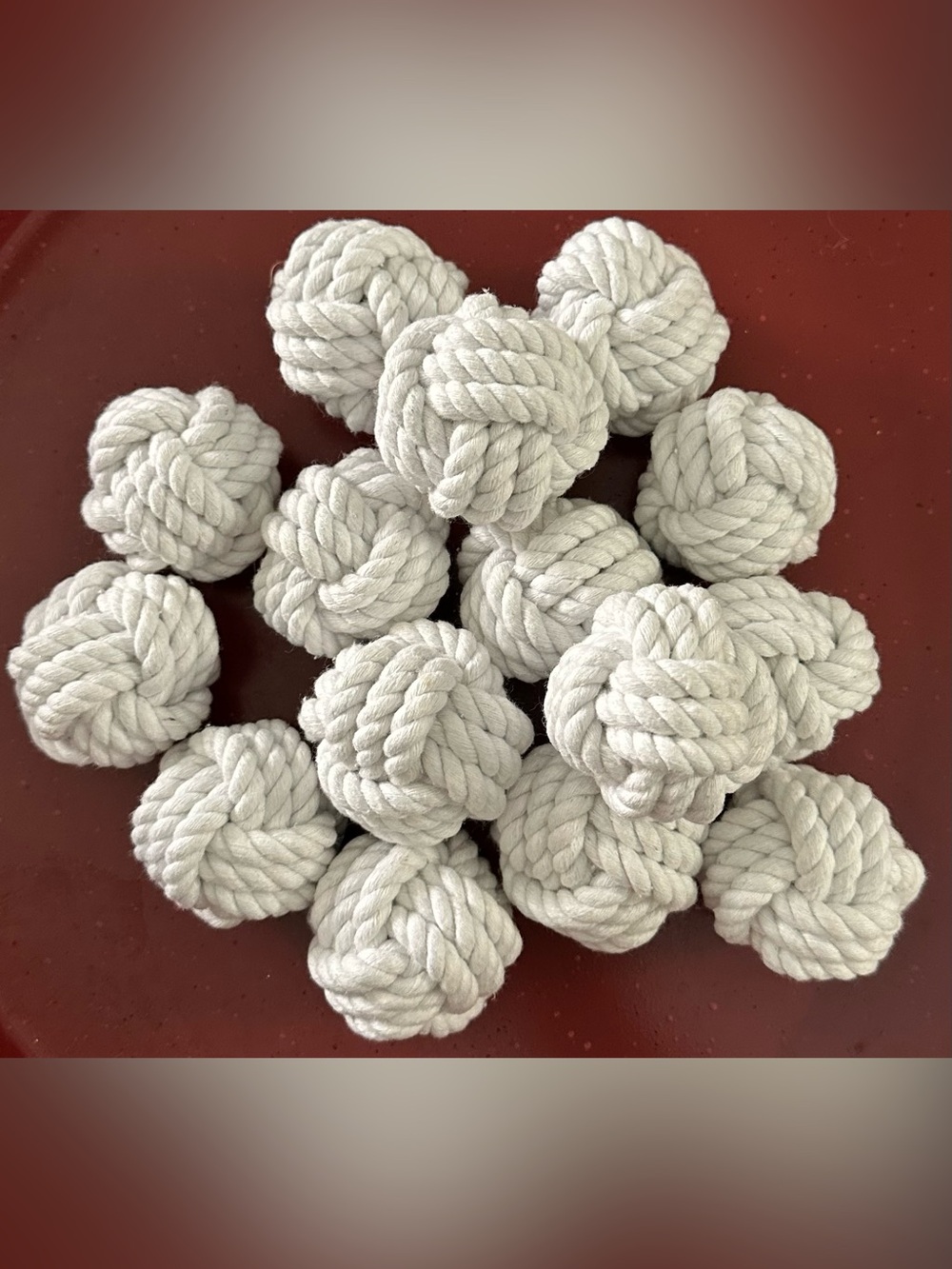 Set of 15 Monkey Fists • table decor • shelf objects • multi-use
